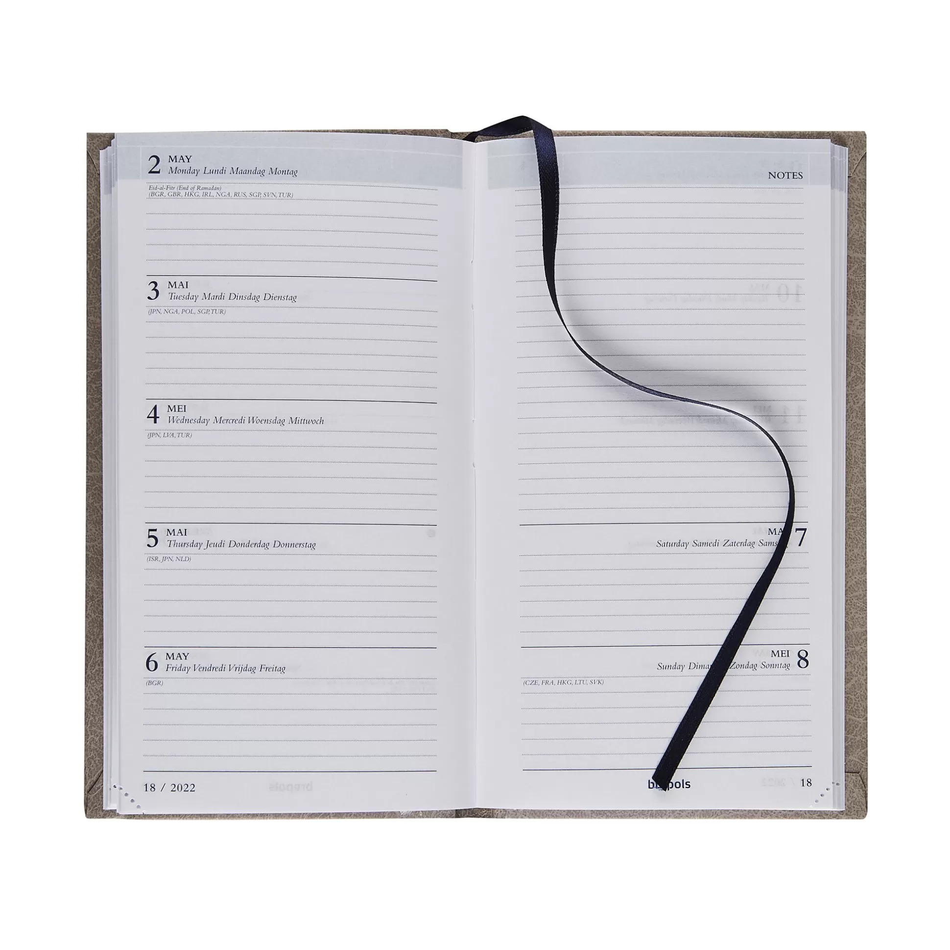 BREPOLS Agenda's-Agenda 9X16Cm 1 Week Op 2 Pagina's 4 Talig Notavision Lucca 1 Van De 6
