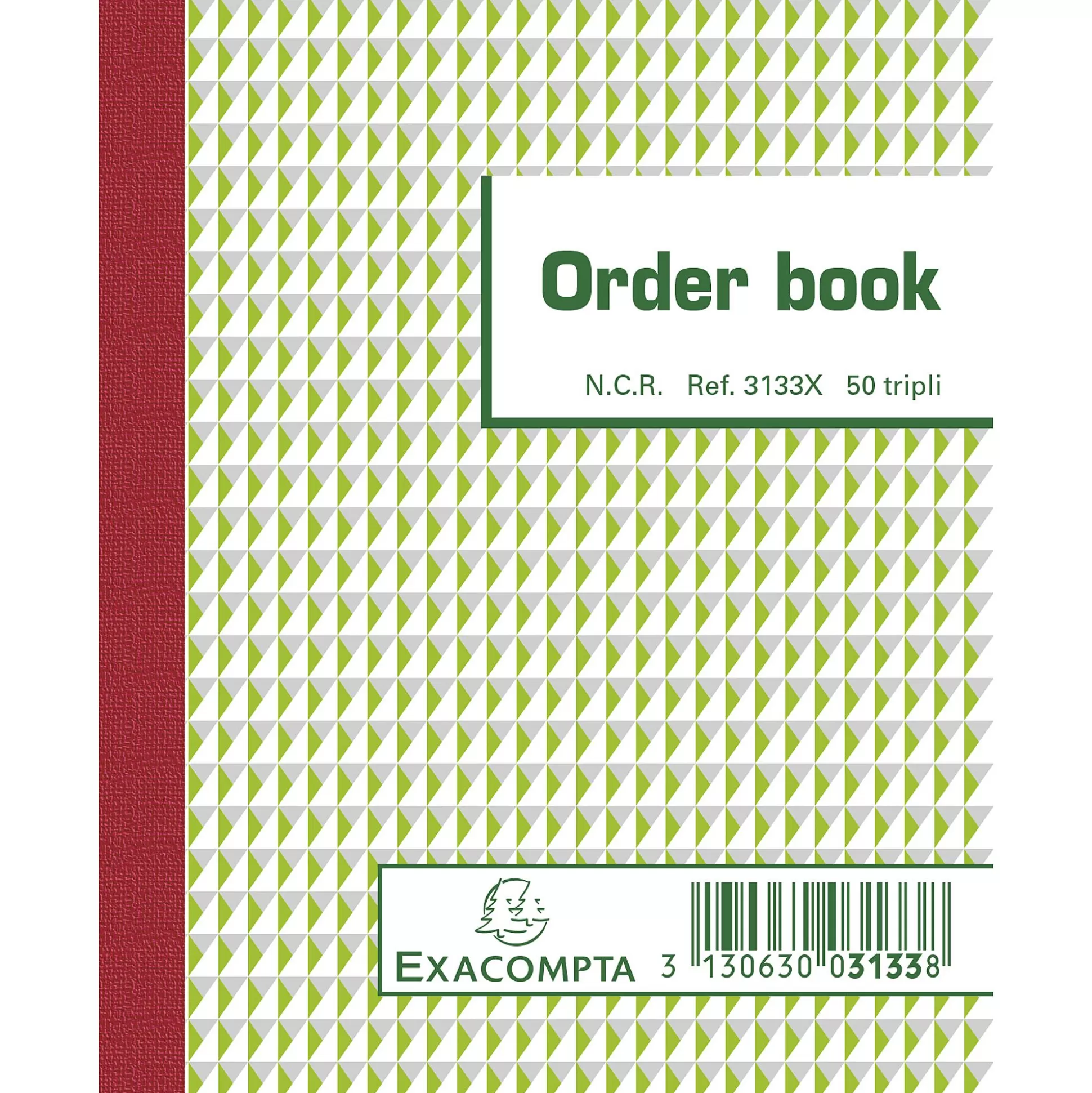 EXACOMPTA Speciaal Papier & Schrijfboeken-Orderbook Gelijnd 13,5X10,5Cm 50 Bladen Doorschrijfpapier Tripli Ref.3133X