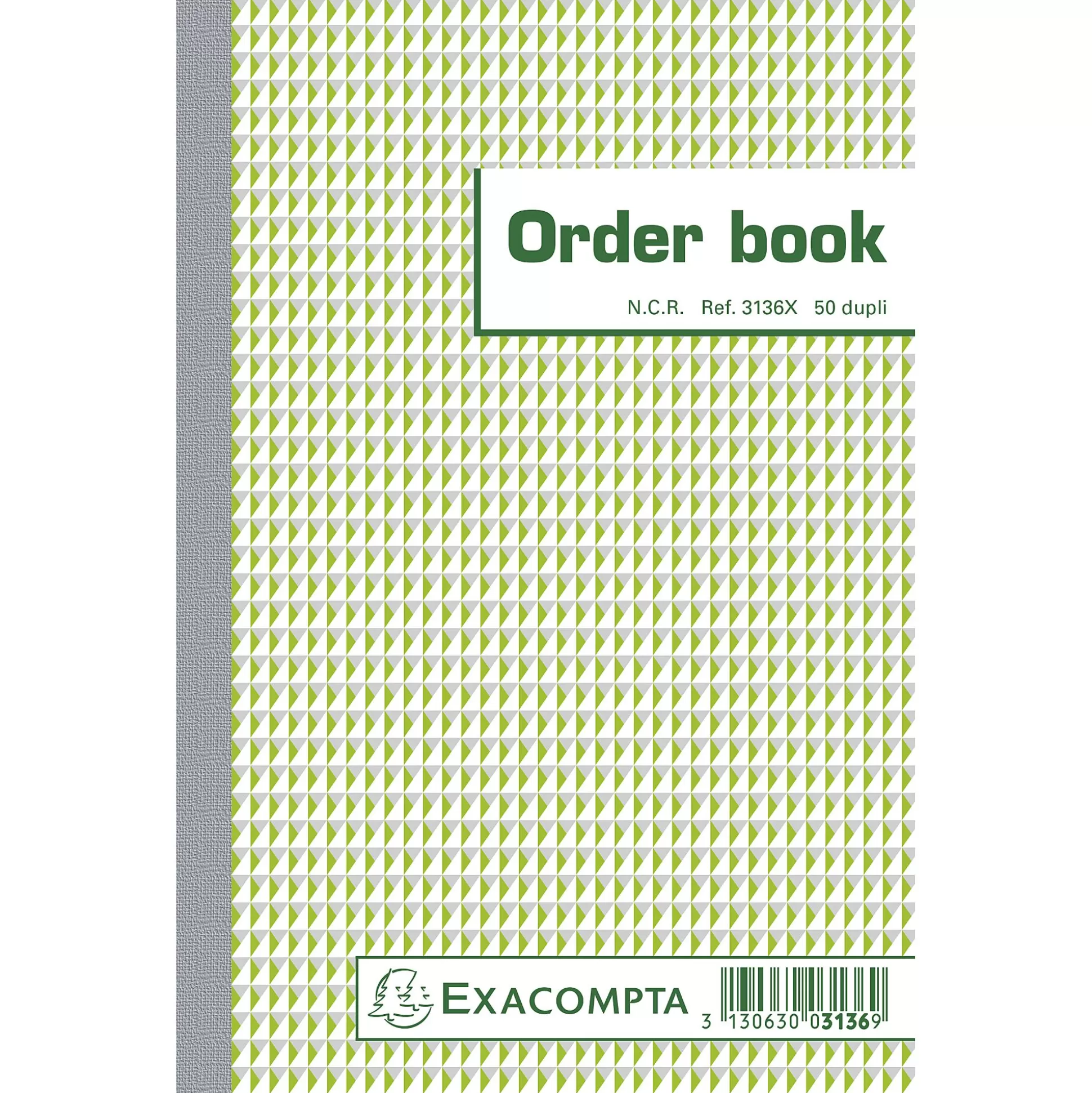 EXACOMPTA Speciaal Papier & Schrijfboeken-Orderbook Gelijnd 21X10,5Cm 50 Bladen Doorschrijfpapier Dupli Ref.3136X