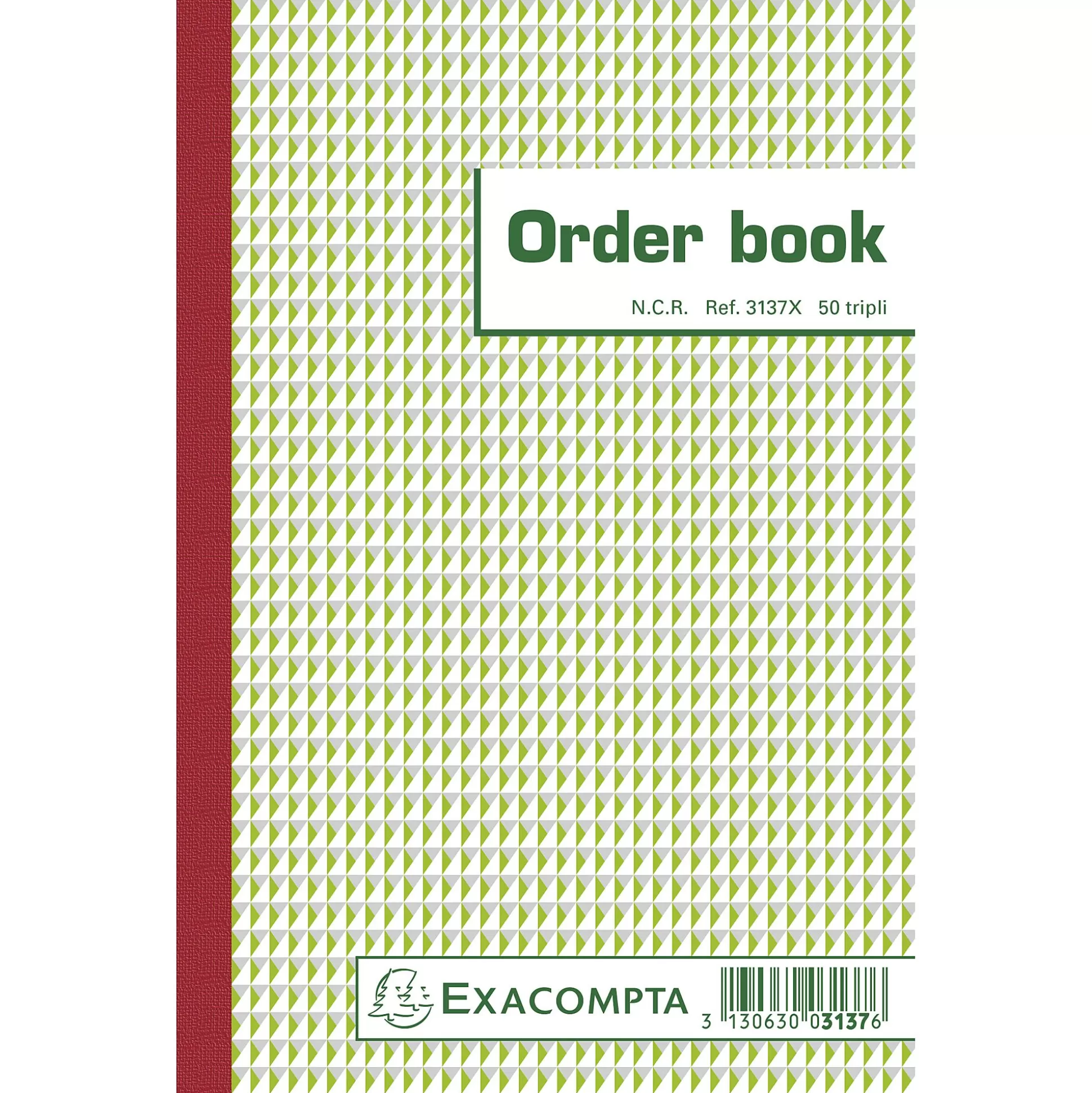 EXACOMPTA Speciaal Papier & Schrijfboeken-Orderbook Gelijnd 21X10,5Cm 50 Bladen Doorschrijfpapier Tripli Ref.3137X
