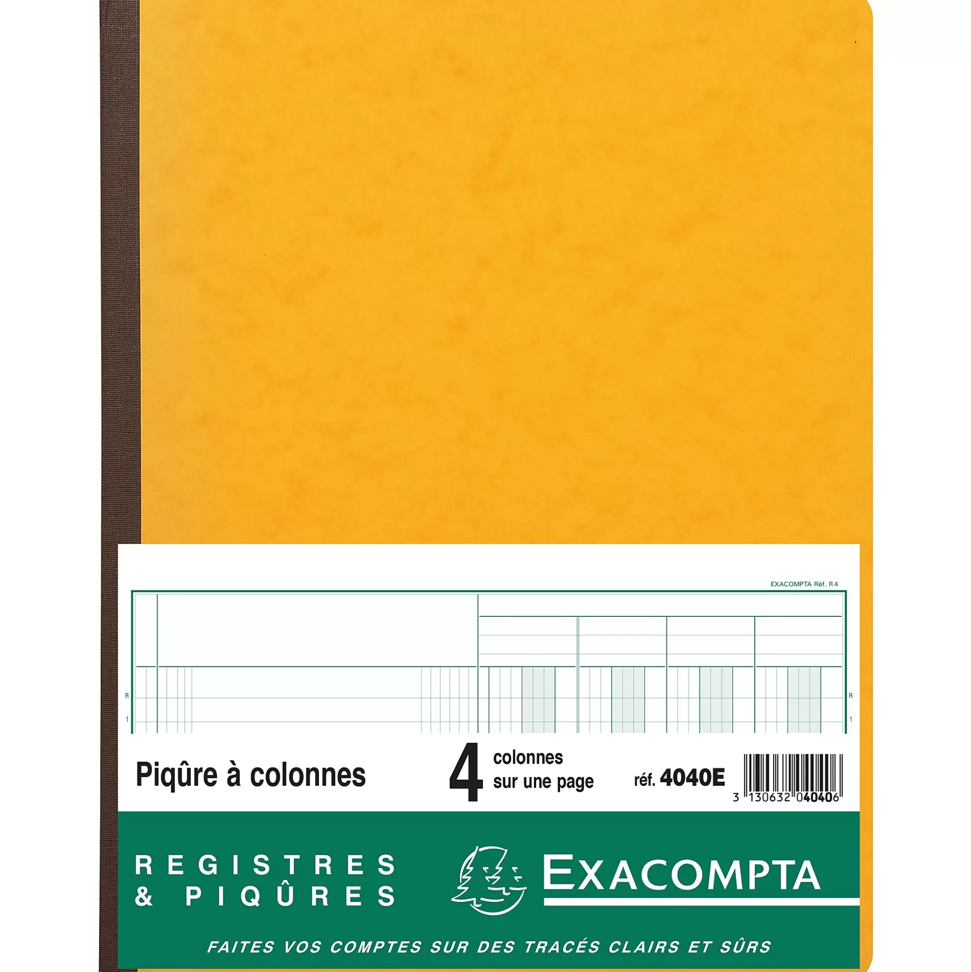 EXACOMPTA Speciaal Papier & Schrijfboeken-Register 4 Kolommen Per Pagina 31 Lijnen 80 Bladen 32X25Cm